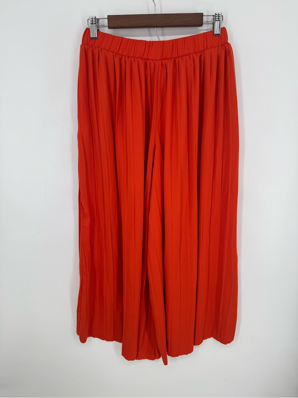 Wynne Collection Women's Redish Orange Wide Leg Flowy Pants Resort Size Small - Picture 3 of 11